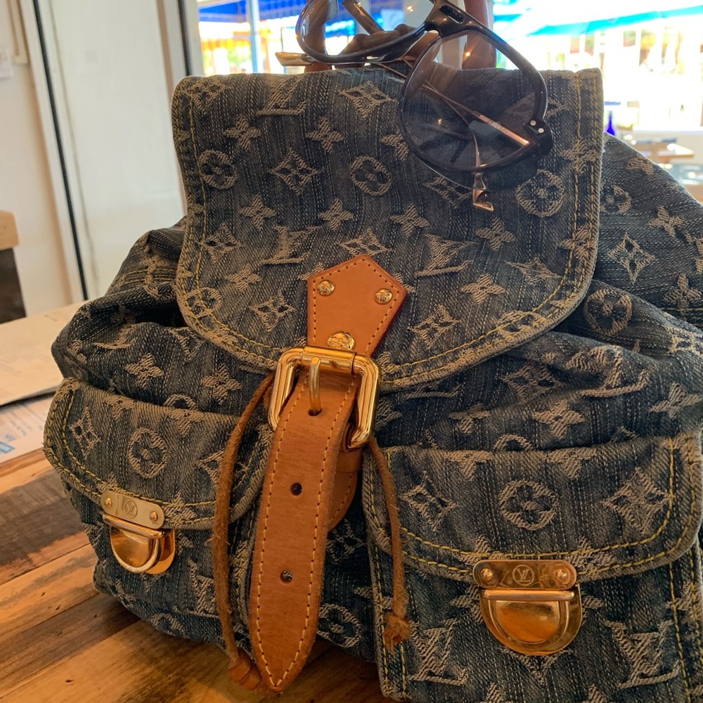Louis Vuitton backpack denim gm